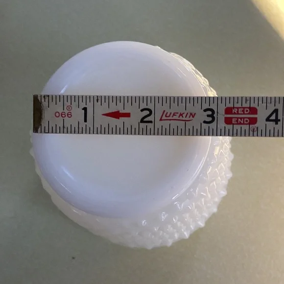 Vintage Fire king oven ware small milk glass hobnail dish A12 - Picture 10 of 12